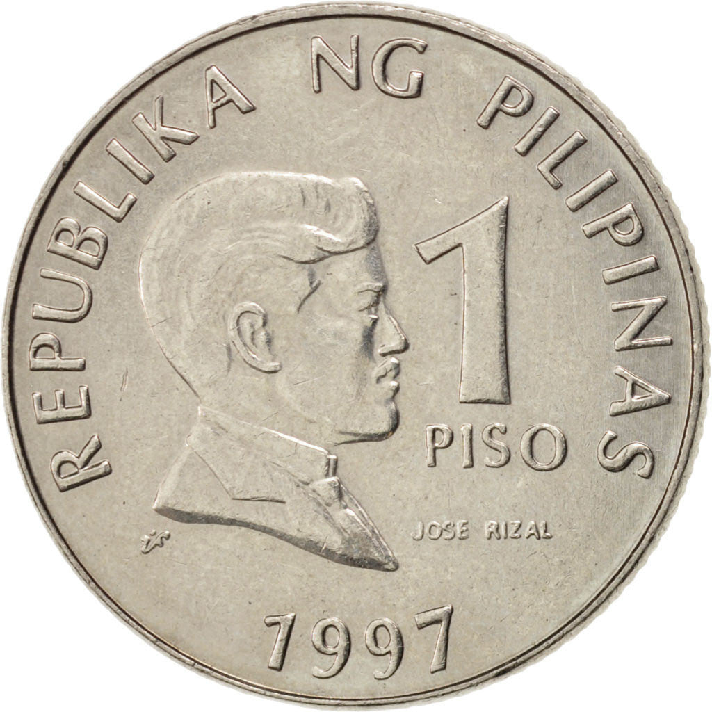 Coin, Philippines, Piso, 1997, AU(55-58), Copper-nickel, KM:269