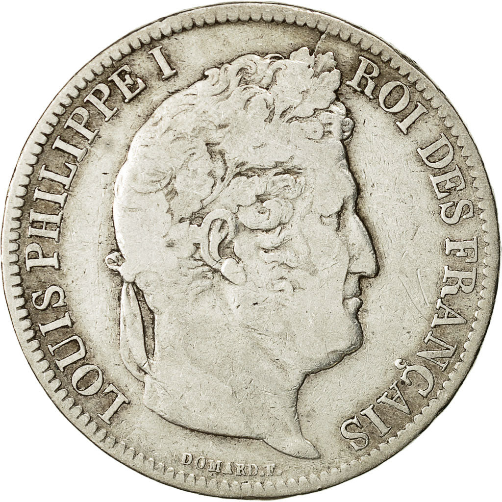 Moneta, Francia, Louis-Philippe, 5 Francs, 1831, Rouen, MB, Argento, KM:745.2