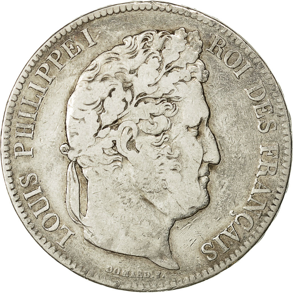 Coin, France, Louis-Philippe, 5 Francs, 1834, Paris, VF(20-25), Silver, KM 749.1