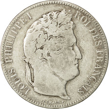 Coin, France, Louis-Philippe, 5 Francs, 1833, Lille, VF(20-25), Silver,KM 749.13