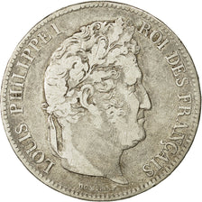 Coin, France, Louis-Philippe, 5 Francs, 1835, Lille, VF(20-25), Silver,KM 749.13