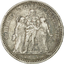 Monnaie, France, Hercule, 5 Francs, 1873, Paris, TB+, Arg,KM 820.1,Gadoury:745a