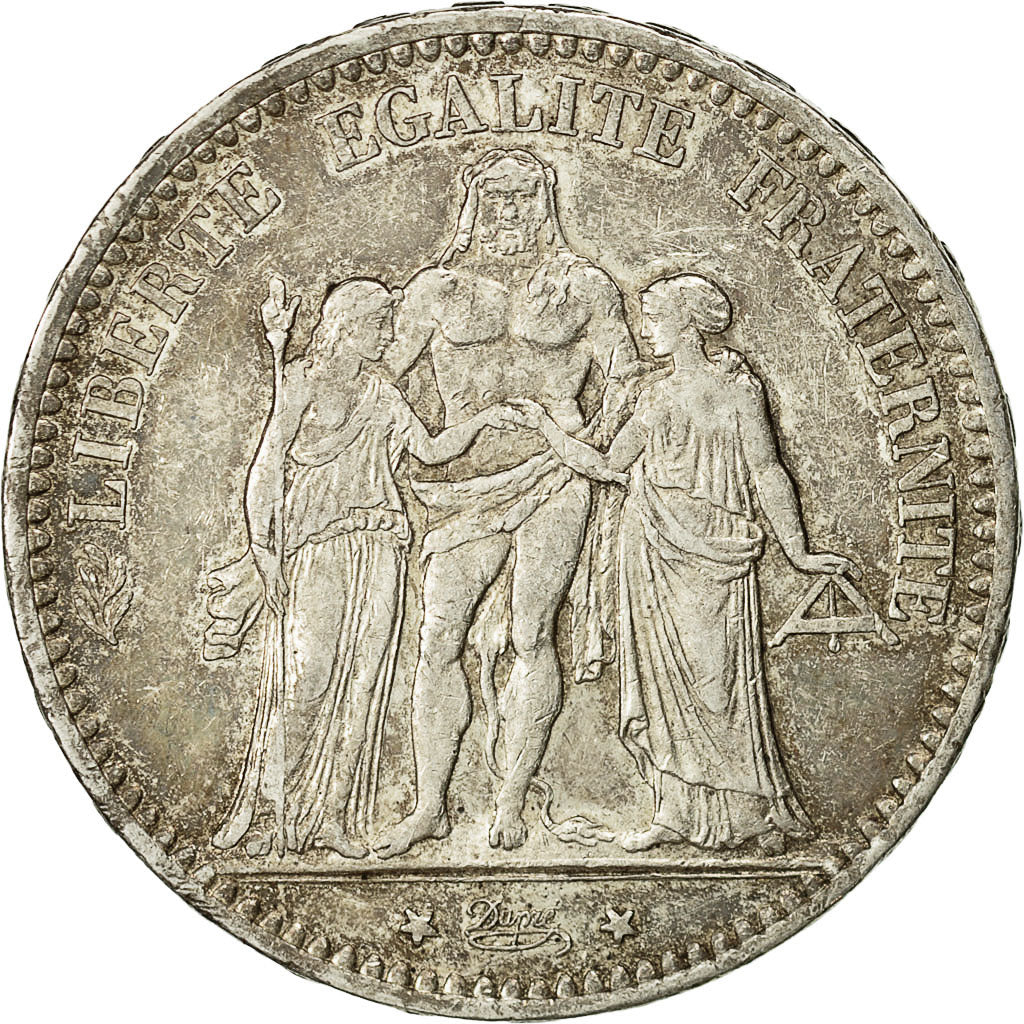 Coin, France, Hercule, 5 Francs, 1874, Paris, EF(40-45), Silver, KM:820.1