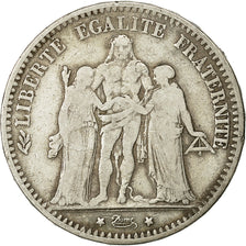 Münze, Frankreich, Hercule, 5 Francs, 1874, Bordeaux, S+, Silber, KM:820.2