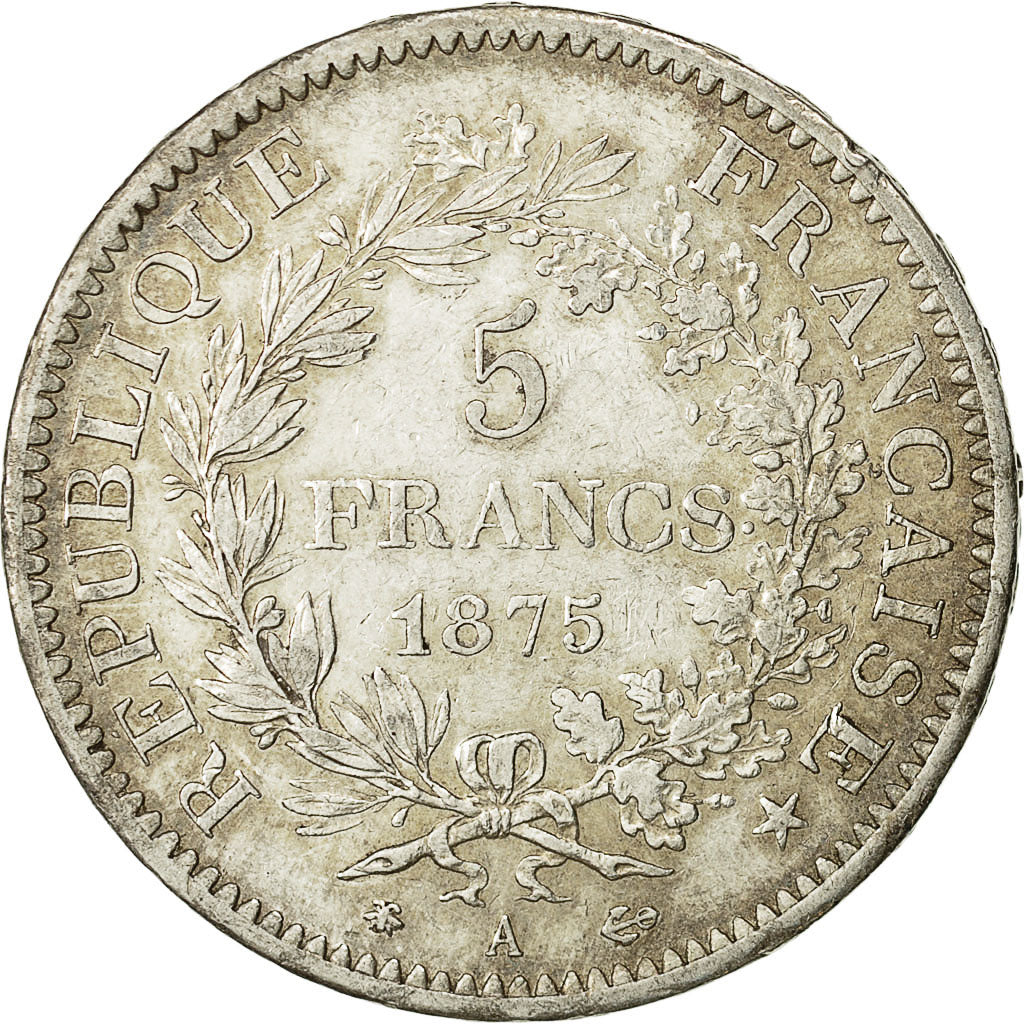 Münze, Frankreich, Hercule, 5 Francs, 1875, Paris, SS, Silber, KM:820.1