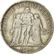 Monnaie, France, Hercule, 5 Francs, 1875, Paris, TTB, Arg,KM 820.1,Gadoury:745a