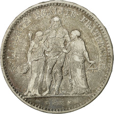 Coin, France, Hercule, 5 Francs, 1875, Paris, VF(30-35), Silver, KM:820.1