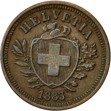 Coin, Switzerland, Rappen, 1883, Bern, EF(40-45), Bronze, KM:3.1