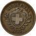 Moneda, Suiza, Rappen, 1883, Bern, MBC, Bronce, KM:3.1