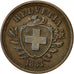 Coin, Switzerland, Rappen, 1883, Bern, EF(40-45), Bronze, KM:3.1