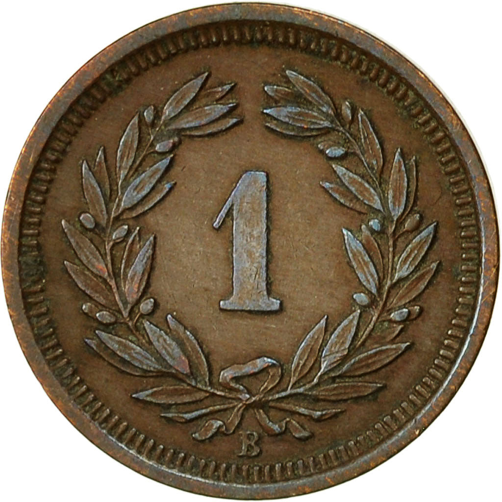 Coin, Switzerland, Rappen, 1883, Bern, EF(40-45), Bronze, KM:3.1