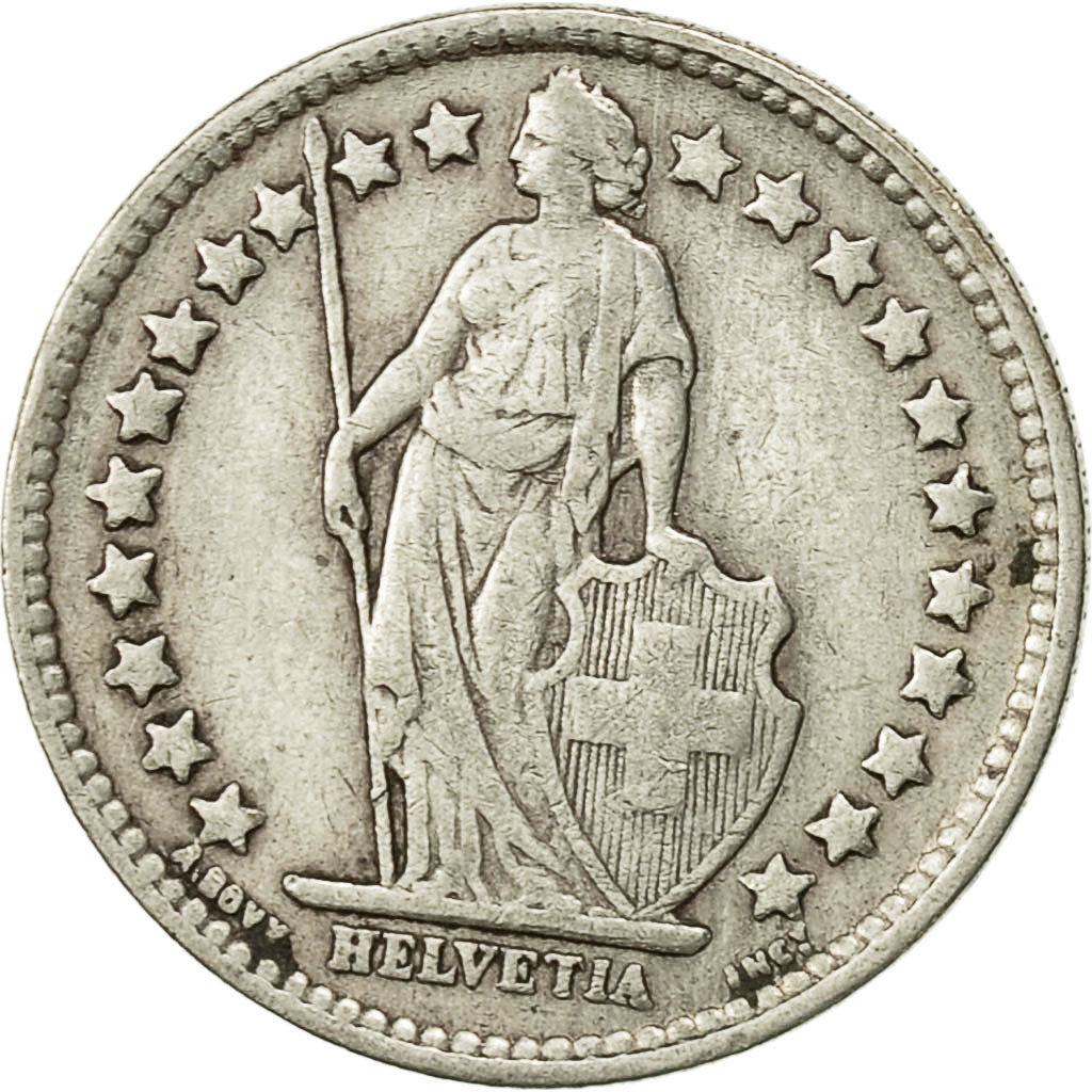 Coin, Switzerland, 1/2 Franc, 1929, Bern, EF(40-45), Silver, KM:23