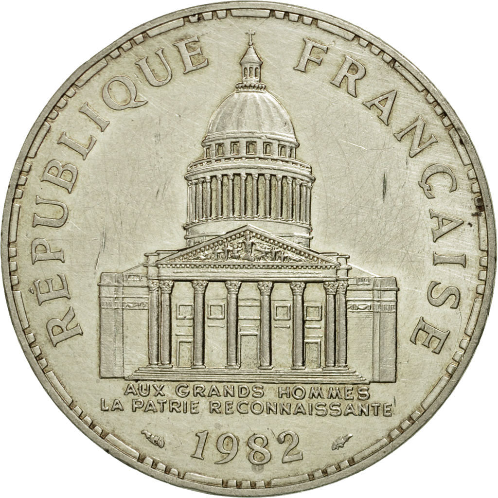 Coin, France, Panthéon, 100 Francs, 1982, Paris, AU(50-53), Silver, KM:951.1