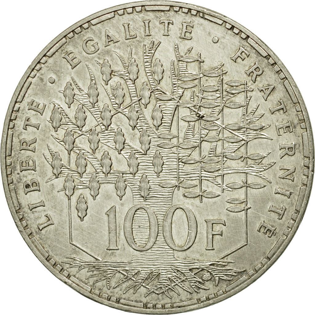 Coin, France, Panthéon, 100 Francs, 1982, Paris, AU(50-53), Silver, KM:951.1