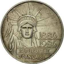 Coin, France, Statue de la Liberté, 100 Francs, 1986, AU(55-58), Silver,KM 960