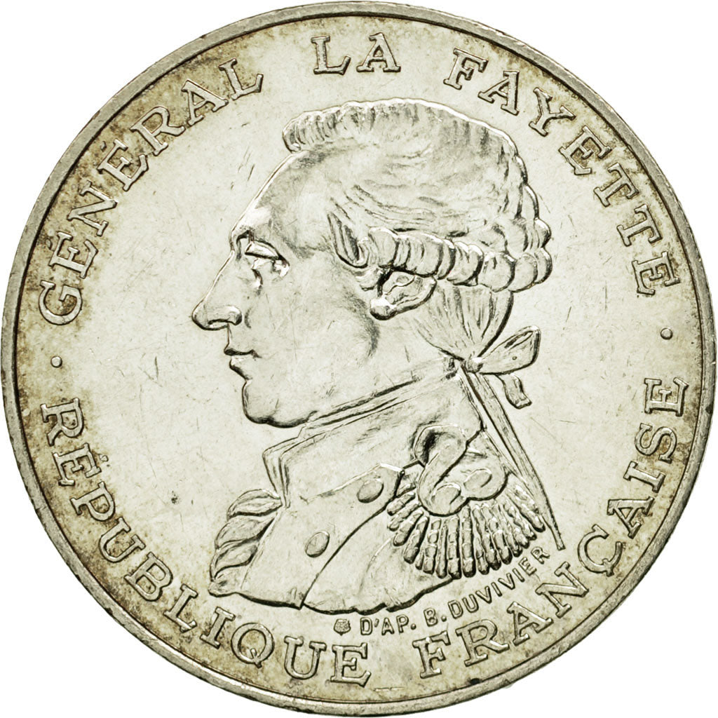 Coin, France, Lafayette, 100 Francs, 1987, AU(50-53), Silver, KM:962