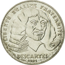 Moneda, Francia, Descartes, 100 Francs, 1991, MBC+, Plata, KM:996, Gadoury:906