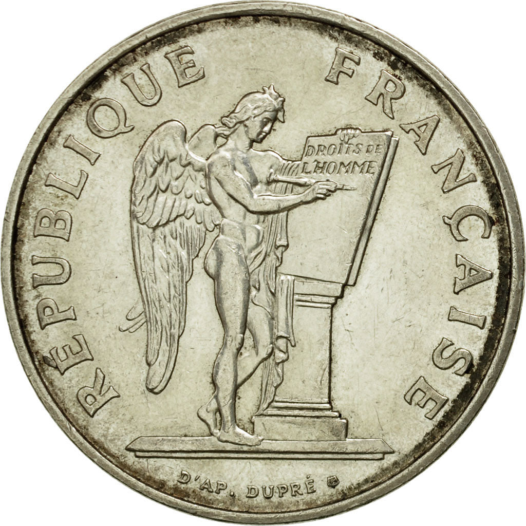 Coin, France, Droits de l'Homme, 100 Francs, 1989, AU(50-53), Silver, KM:970
