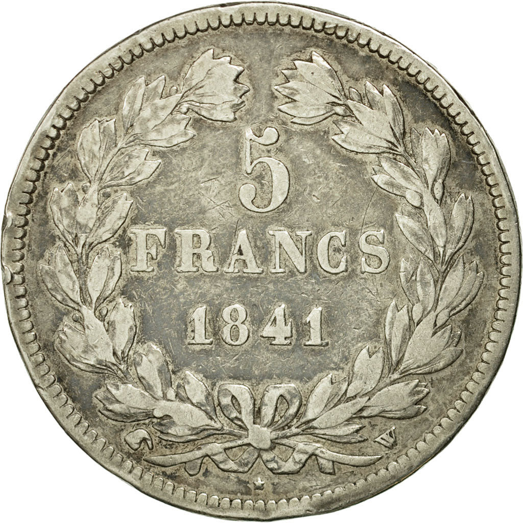 Munten, Frankrijk, Louis-Philippe, 5 Francs, 1841, Lille, FR, Zilver, KM:749.13