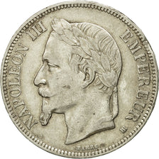 Moneta, Francia, Napoléon III, 5 Francs, 1868, Strasbourg, BB, Argento, KM 799.2