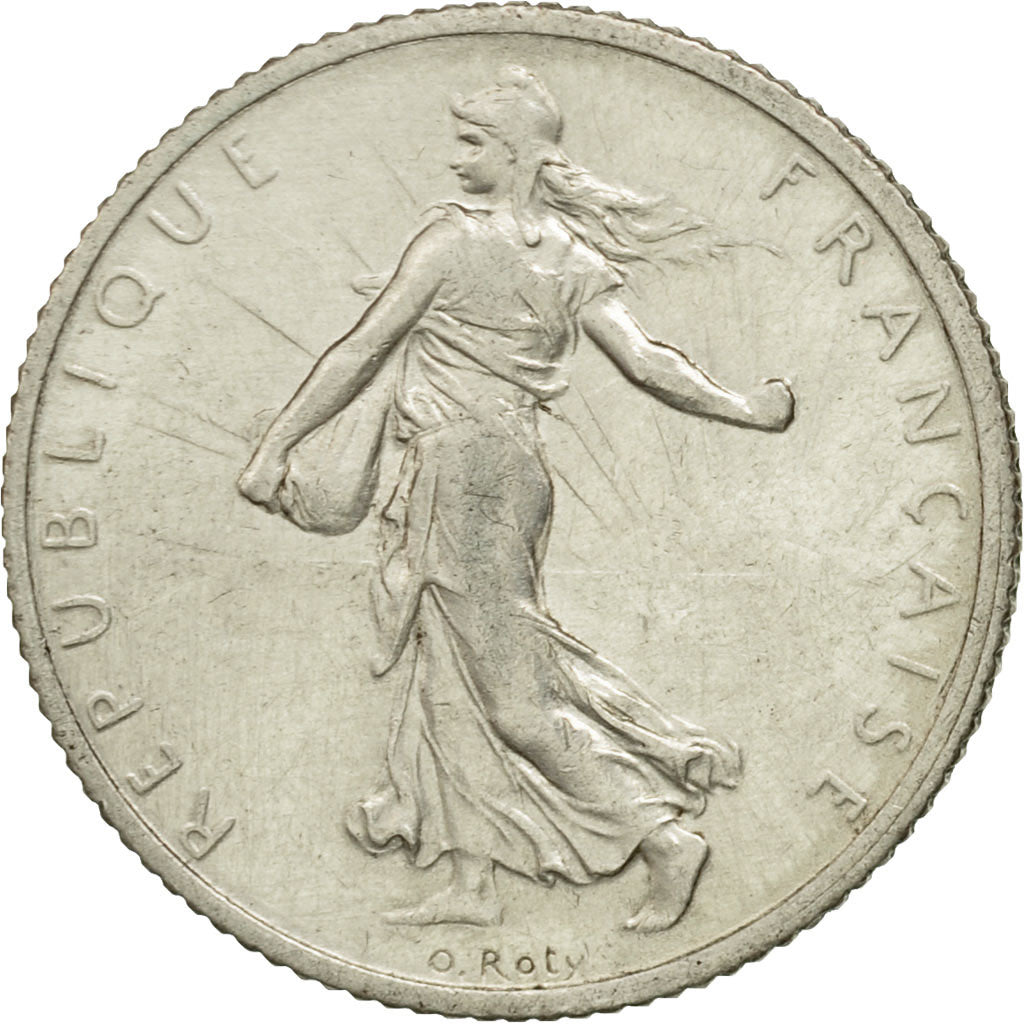 Coin, France, Semeuse, Franc, 1914, Paris, AU(55-58), Silver, KM:844.1
