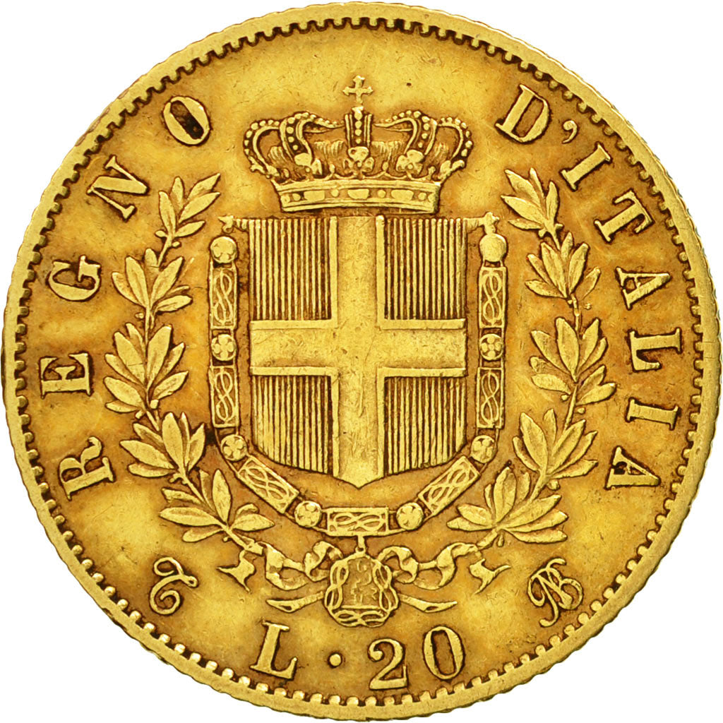 Monnaie, Italie, Vittorio Emanuele II, 20 Lire, 1863, Torino, TTB, Or, KM:10.1