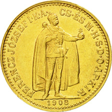 Monnaie, Hongrie, Franz Joseph I, 10 Korona, 1908, Kormoczbanya, FDC, Or, KM:485