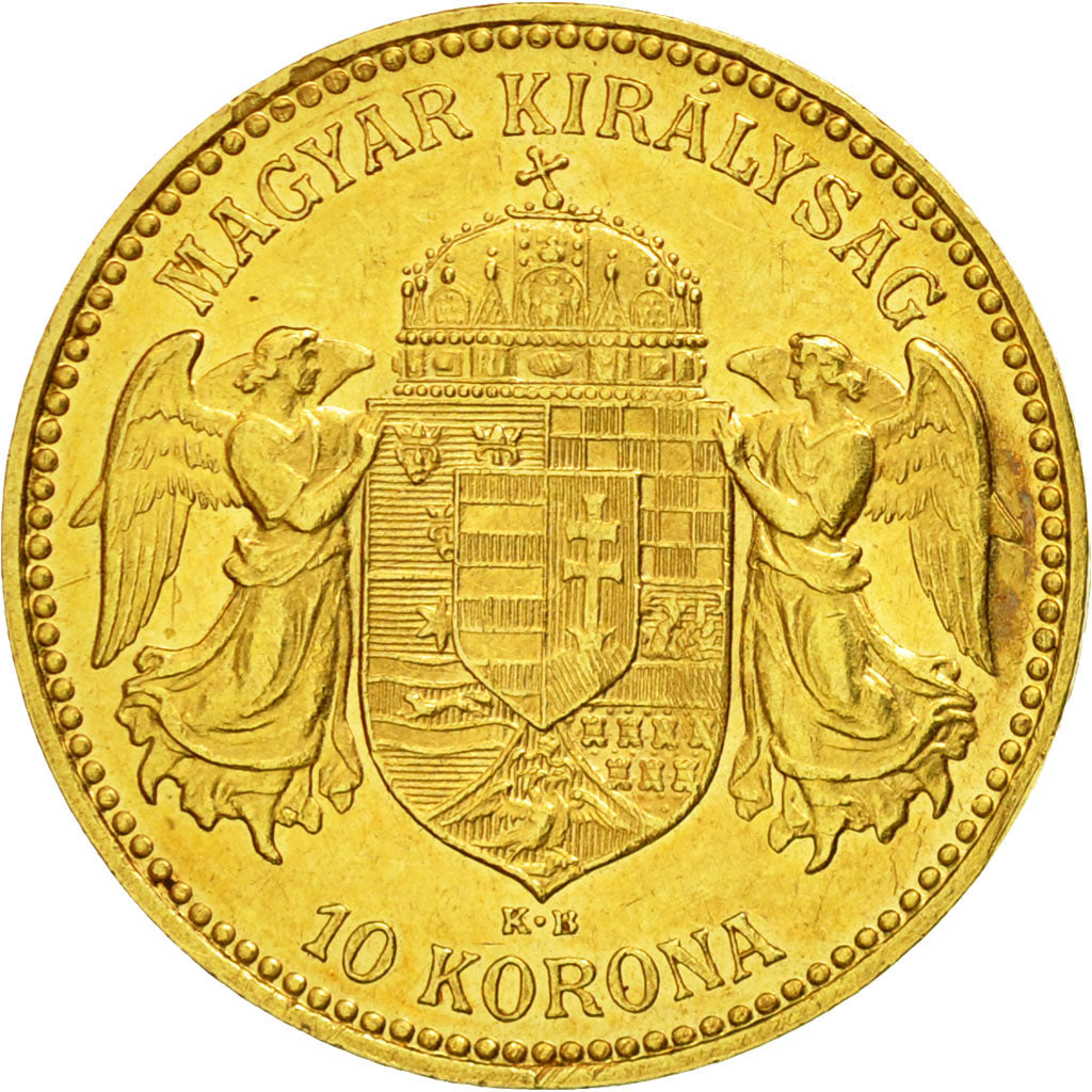 Monnaie, Hongrie, Franz Joseph I, 10 Korona, 1908, Kormoczbanya, FDC, Or, KM:485