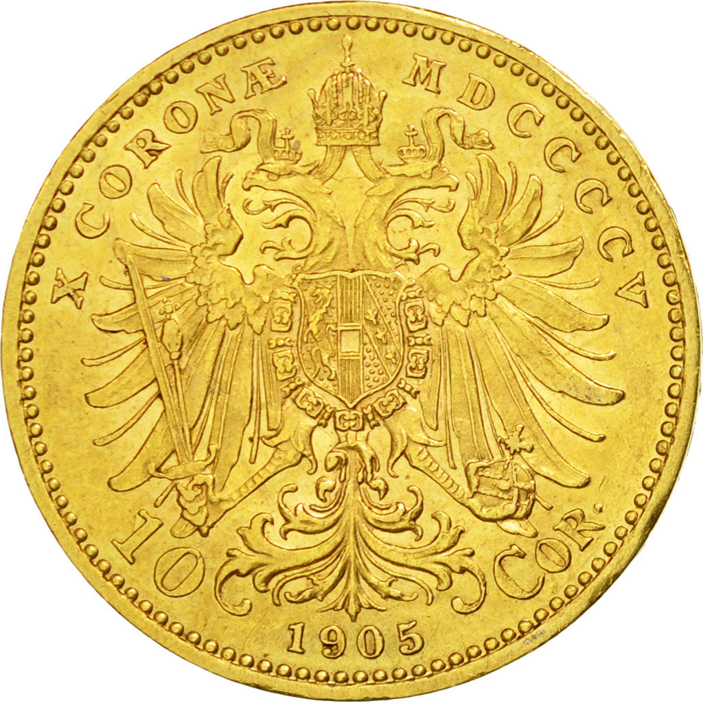 Moneta, Austria, Franz Joseph I, 10 Corona, 1905, FDC, Oro, KM:2805