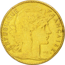 Moneta, Francia, Marianne, 10 Francs, 1906, Paris, BB, Oro, KM:846, Gadoury:1017