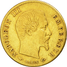 Moneda, Francia, Napoleon III, 5 Francs, 1860, Paris, MBC, Oro, KM 787.1