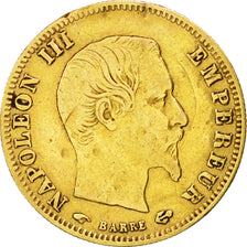 Münze, Frankreich, Napoleon III, 5 Francs, 1858, Paris, S, Gold, KM 787.1