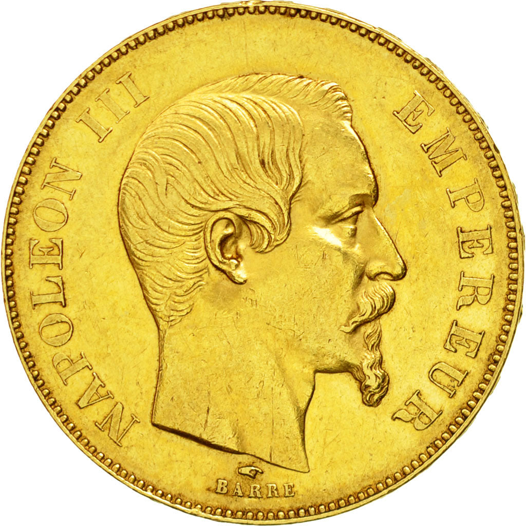 Coin, France, Napoleon III, 50 Francs, 1857, Paris, Gold, AU(50-53), KM 785.1