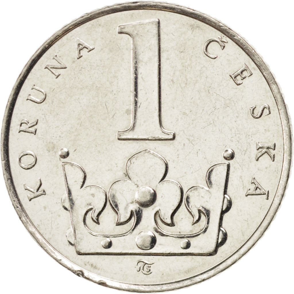Coin, Czech Republic, Koruna, 1994, AU(55-58), Nickel plated steel, KM:7