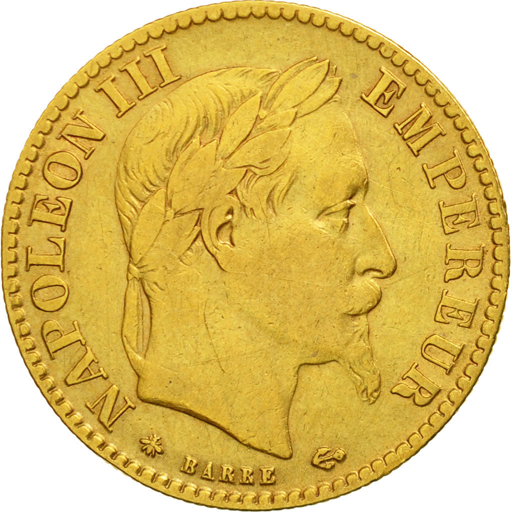 Monnaie, France, Napoleon III,10 Francs, 1863, Paris, TB+, Or, KM 800.1,Gad 1015
