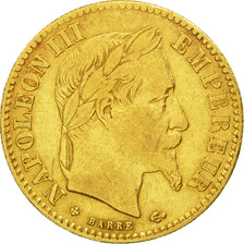 Coin, France, Napoleon III, 10 Francs, 1862, Strasbourg,Gold,VF (30-35),KM 800.2