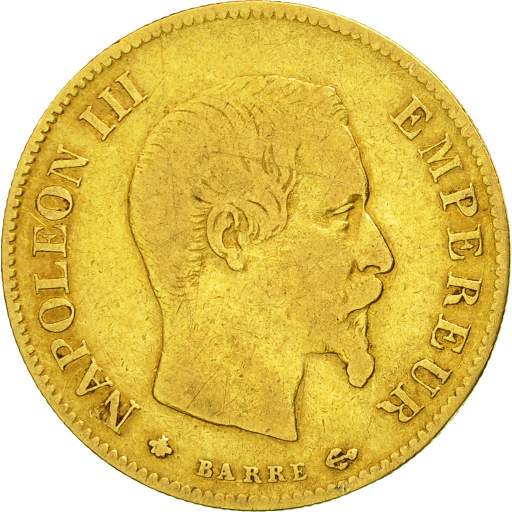 Moneta, Francja, Napoleon III, Napoléon III, 10 Francs, 1858, Strasbourg
