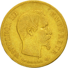 Moneta, Francia, Napoleon III, 10 Francs, 1856, Paris, MB, Oro, KM 784.3