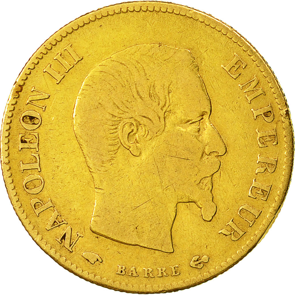 Coin, France, Napoleon III, 10 Francs, 1860, Paris, VF(20-25), Gold, KM 784.3