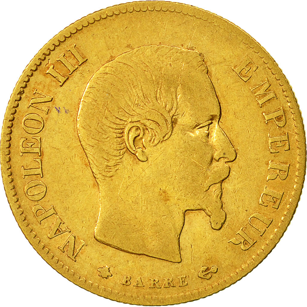 Munten, Frankrijk, Napoleon III, 10 Francs, 1860, Paris, Goud, FR+, KM 784.3