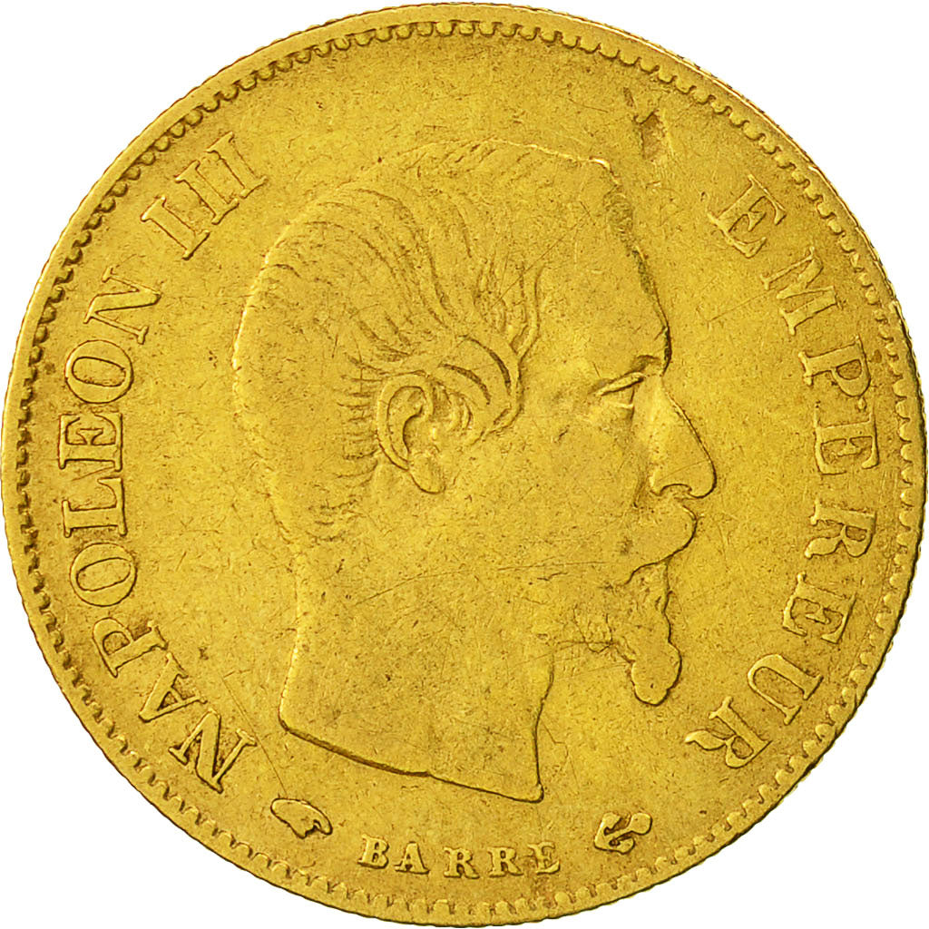 Münze, Frankreich, Napoleon III, 10 Francs, 1859, Paris,Gold, S, KM 784.3