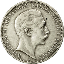 Coin, German States, PRUSSIA, Wilhelm II, 3 Mark, 1910, Berlin, EF(40-45)