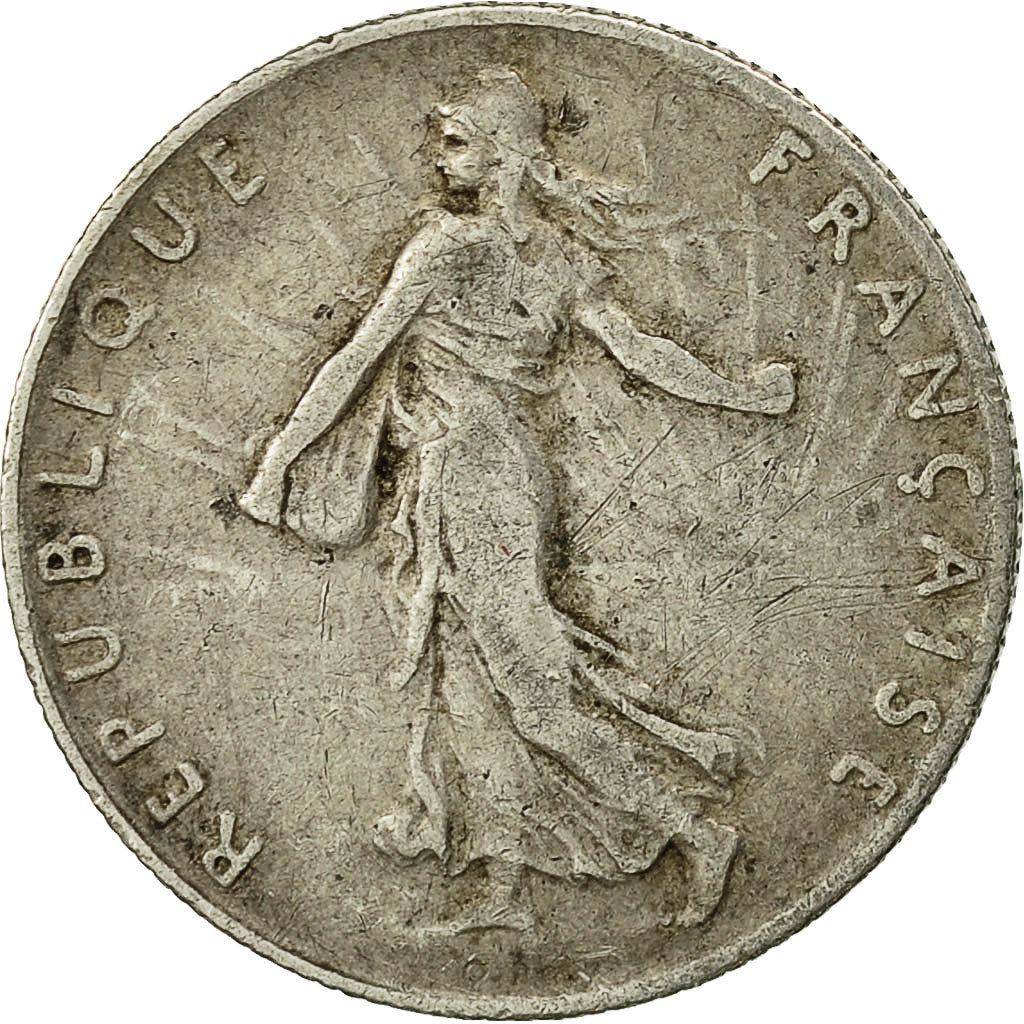 Moneta, Francia, Semeuse, 50 Centimes, 1912, Paris, BB, Argento, KM:854