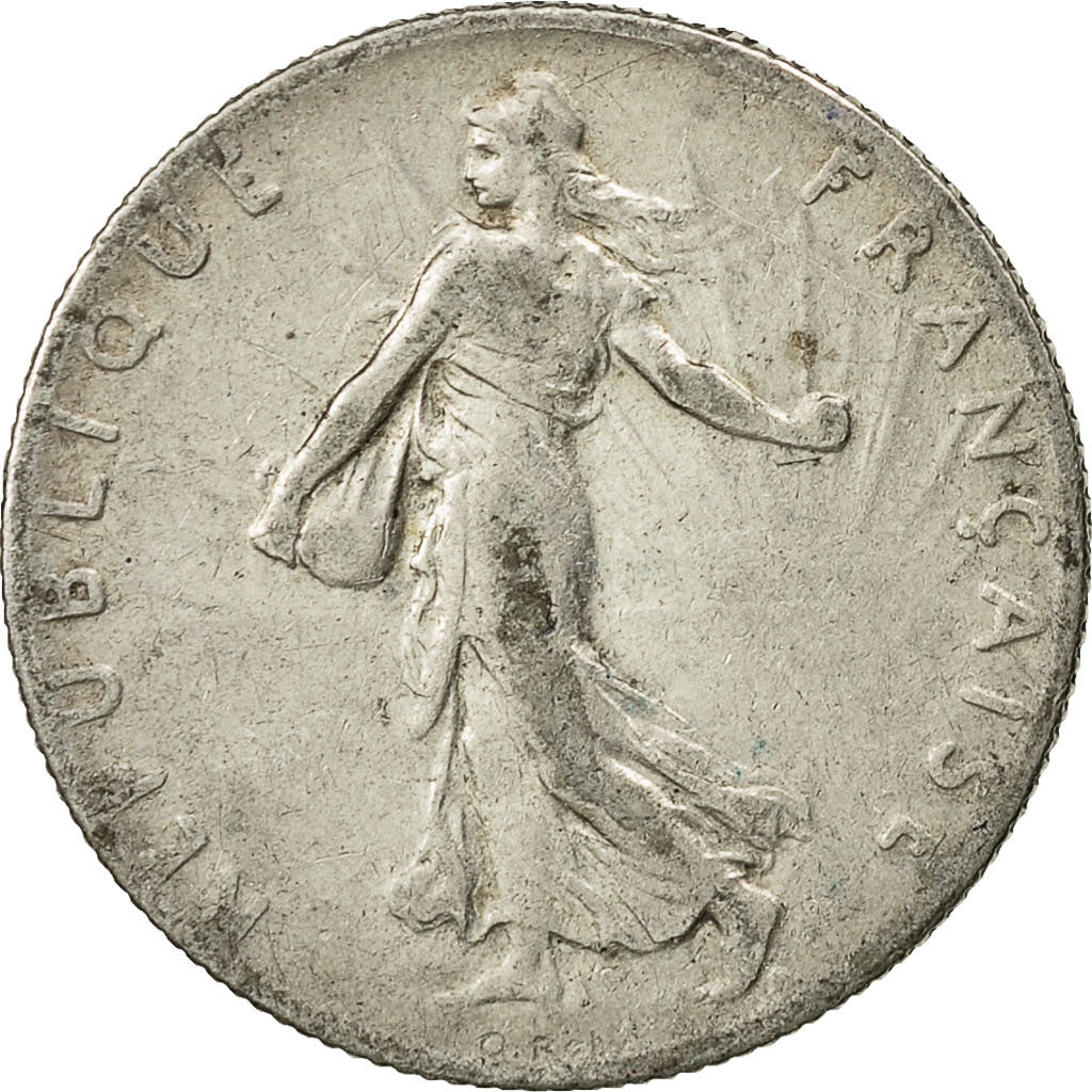 Coin, France, Semeuse, 50 Centimes, 1915, Paris, AU(50-53), Silver, KM:854