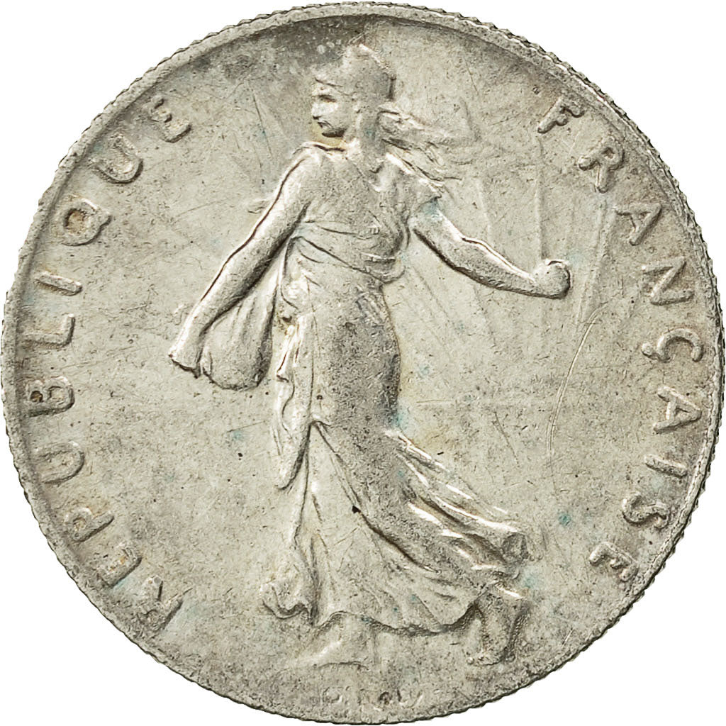 Monnaie, France, Semeuse, 50 Centimes, 1917,Paris,TTB+,Argent,KM 854,Gadoury:420