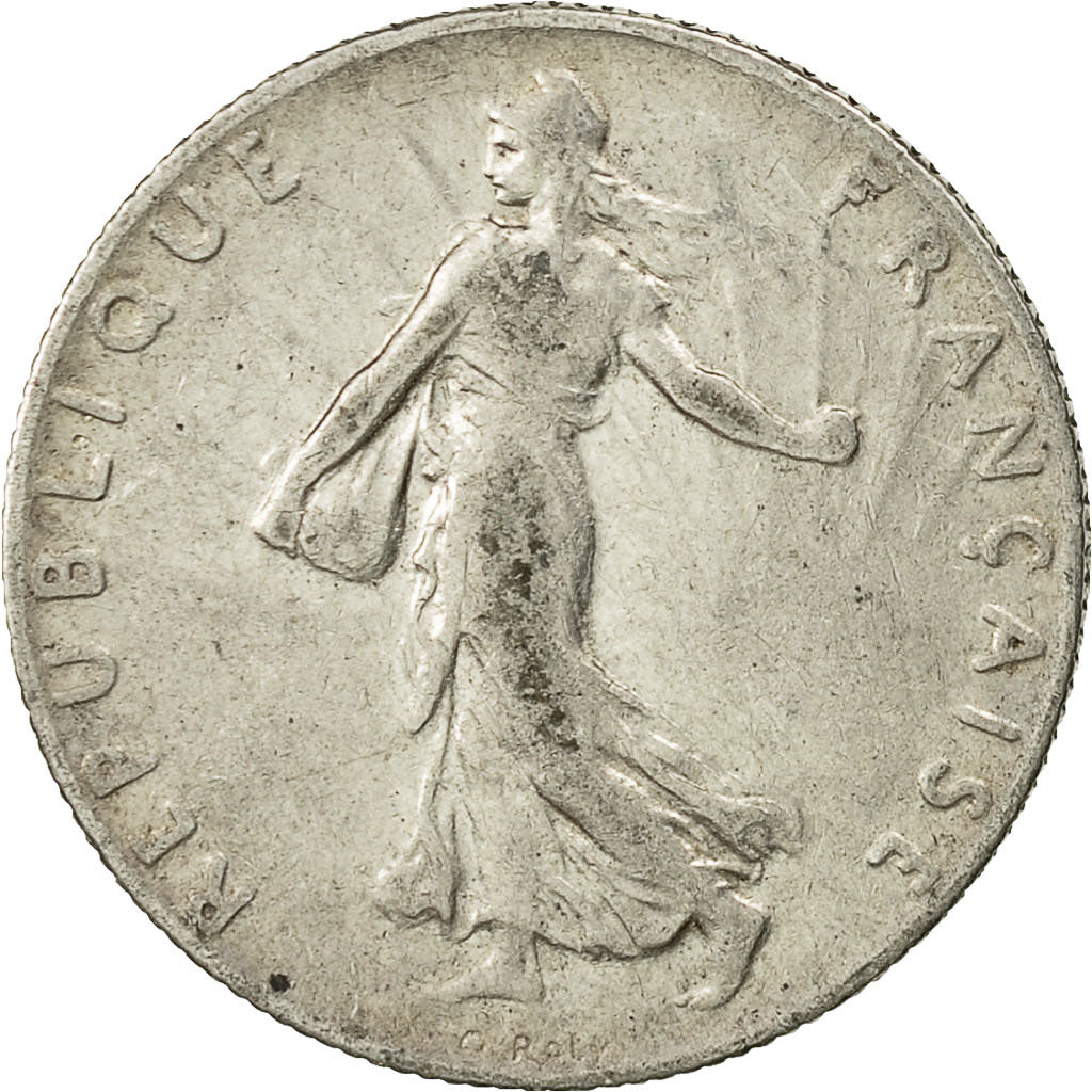 Moneta, Francia, Semeuse, 50 Centimes, 1914, Paris, BB+, Argento, KM:854