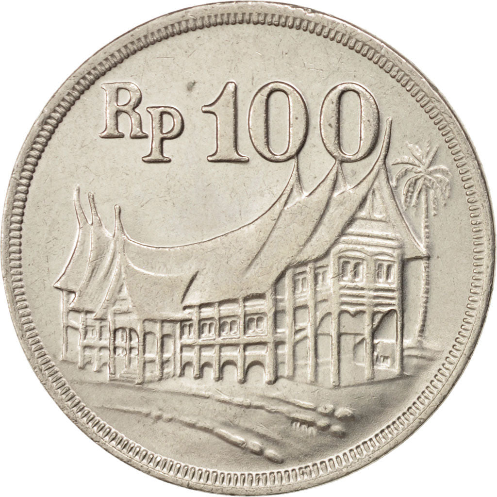 Coin, Indonesia, 100 Rupiah, 1973, AU(55-58), Copper-nickel, KM:36