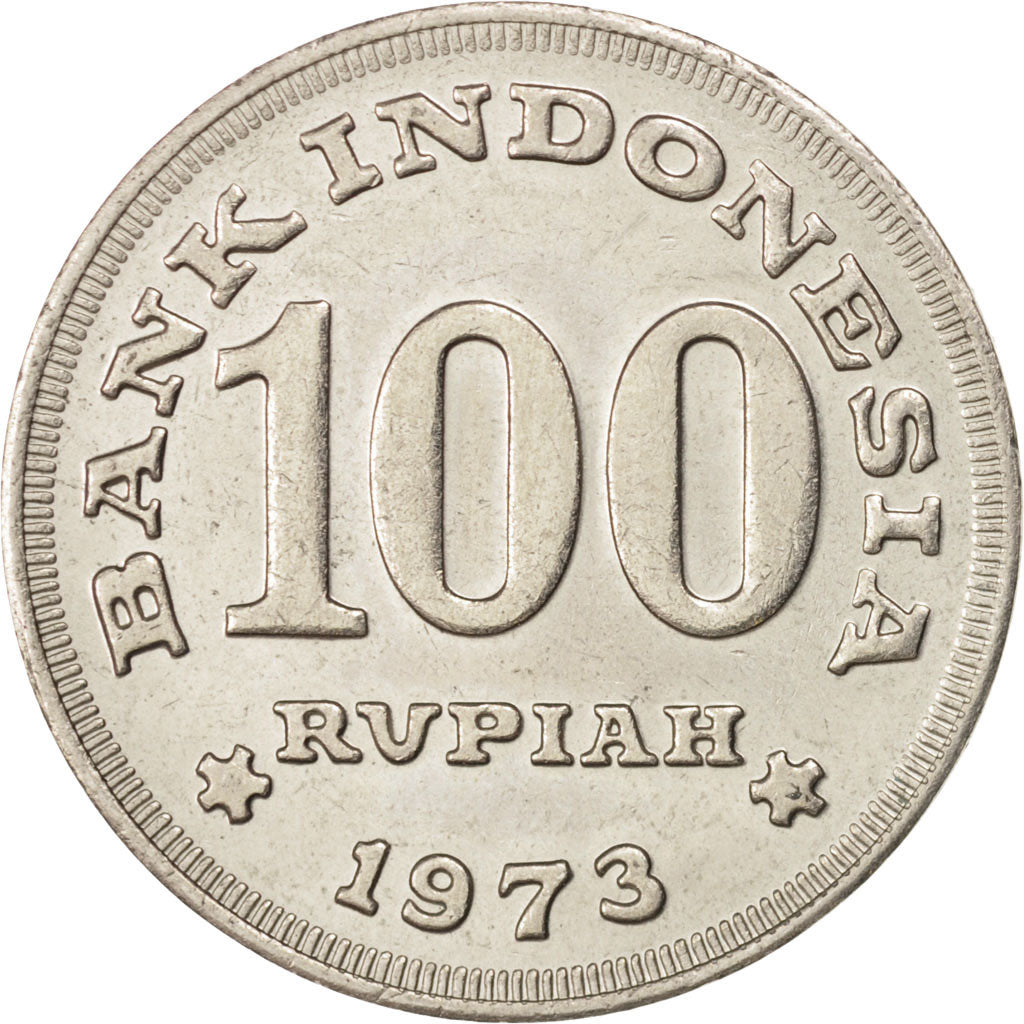 Coin, Indonesia, 100 Rupiah, 1973, AU(55-58), Copper-nickel, KM:36