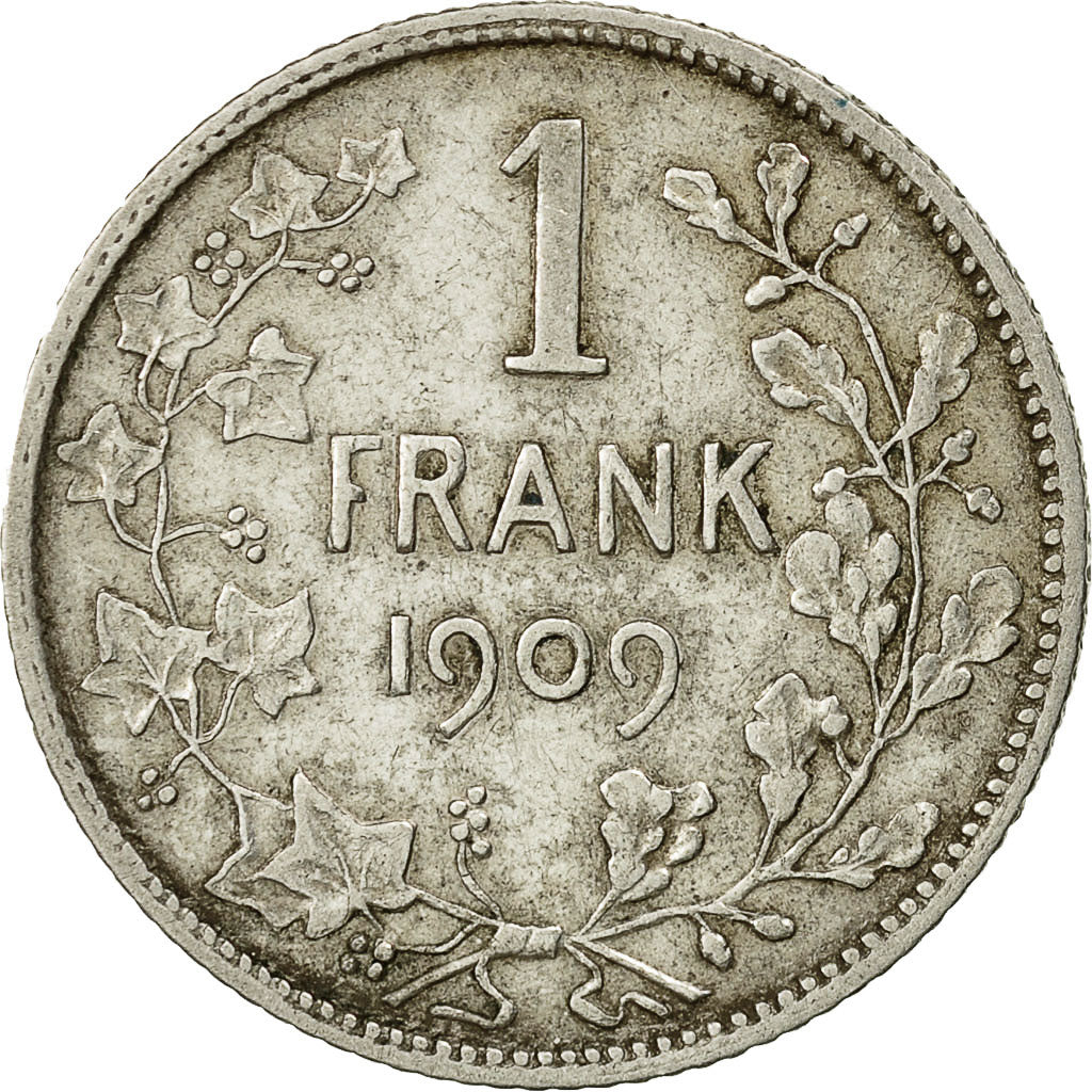 Coin, Belgium, Franc, 1909, VF(30-35), Silver, KM:57.2