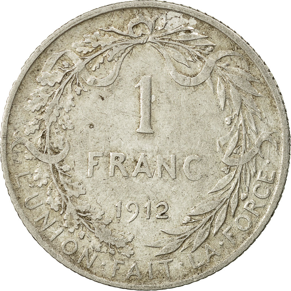 Moneta, Belgio, Franc, 1912, MB+, Argento, KM:72